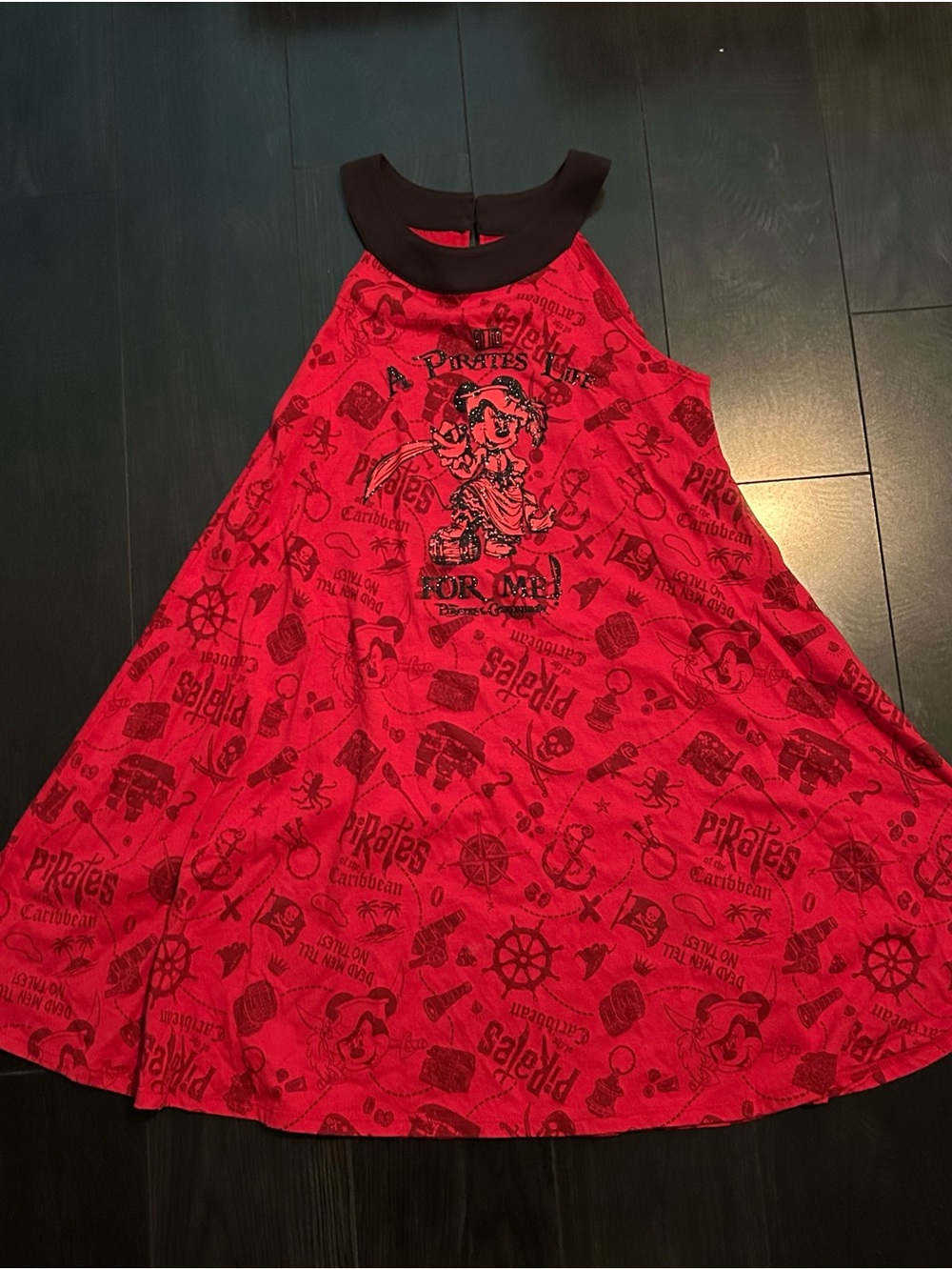 Disney Red Sleeveless Pirate Dress